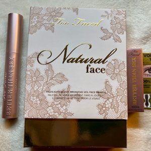 NIB Too Faced Natural Veil Face Palette and Better Than Sex Mascara Duo